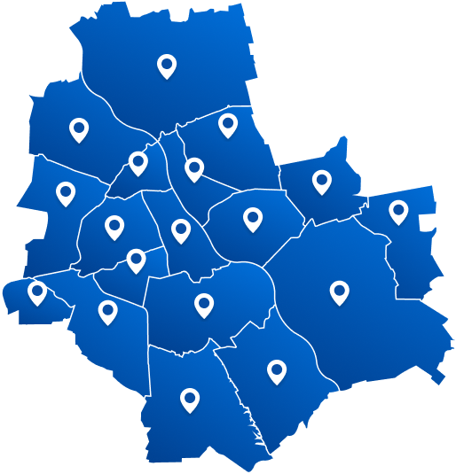 Zasięg działalności serwisu okien w Warszawie